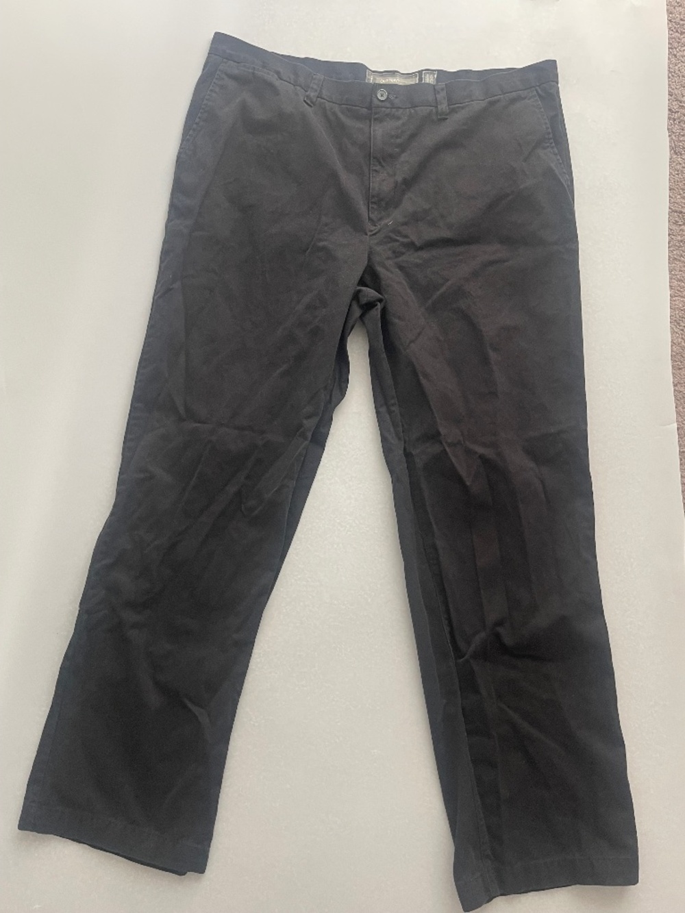 Old Navy Loose Fit Chino Pants Men’s 44x36 Black 100% Cotton Casual Flat Front